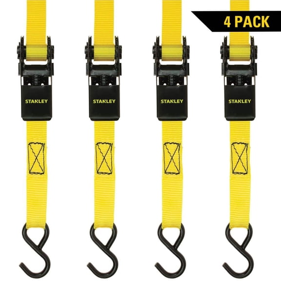 1 in. x 10 ft./ 900 lbs. Break Strength Ratchet Straps (4-Pack)