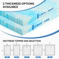 thumbnail image 4 of EDX 2 Inch Cool Gel Memory Foam Mattress Topper Twin XL Size Bed, Comfort Body Support & Pressure Relief, CertiPUR-US Certified, 4 of 11