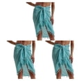 thumbnail image 4 of Qarigey de mujer Flexible Bohemio Tamaño libre Romántico Transpirable Verano Compras Playa Faldas Ropa de playa Ropa Azul cielo Type1 NO1, 4 of 6