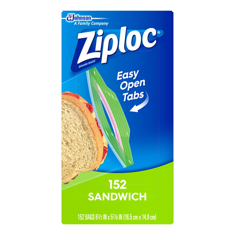 Ziploc Easy Open Tabs Freezer Gallon Bags, 152 Count (Pack of 1)