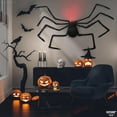thumbnail image 4 of shiyou- , Araignée d'Halloween avec Yeux Lumineux - 4 Pieds, Accessoire Araignée Poilue avec Yeux Rouges Géants LED / Décorations d'Halloween Porte Intérieur Extérieur / Décoration Murale Araignée, 4 of 4