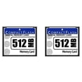 thumbnail image 1 of 2X Carte Mémoire CompactFlash 512 Mo pour Appareil Photo, Machine Publicitaire, Carte d'Ordinateur Industriel,2 x Carte CompactFlash,Blanc&Bleu, 1 of 8