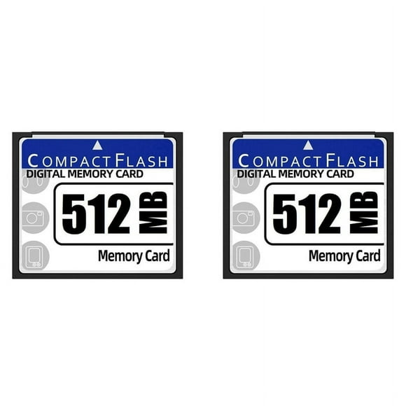 2X Carte Mémoire Compact Flash 512 Mo pour Appareil Photo, Machine Publicitaire, Carte Informatique Industrielle