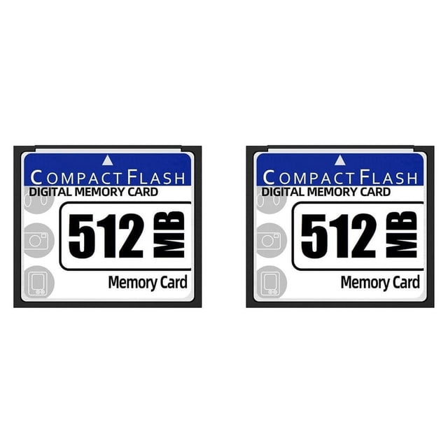 2X Carte Mémoire CompactFlash 512 Mo pour Appareil Photo, Machine Publicitaire, Carte d'Ordinateur Industriel,2 x Carte CompactFlash,Blanc&Bleu