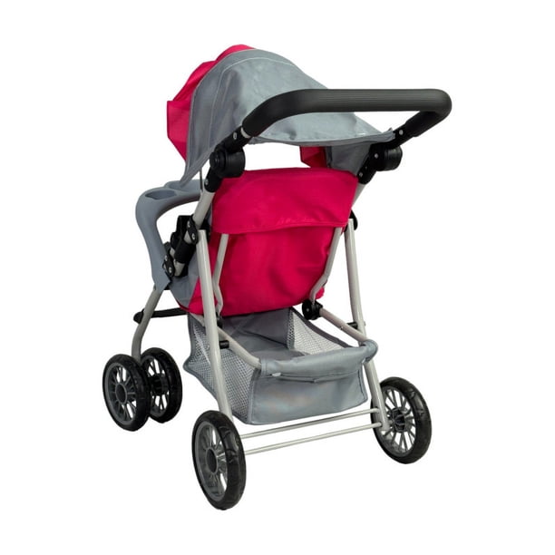 Cochecito Plegable Para Muñecas Con Toldo Ajustable – Medidas 24x44x55 Cm, Compatible Con Muñecas Pequeñas