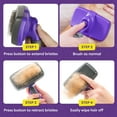 thumbnail image 4 of Hertzko Self Cleaning Slicker Brush for Dogs and Cats - Pet Hair Brush for Shedding Long and Short Hair - Easy Clean Retractable Bristles - Cat and Dog Grooming Tool - Purple, 4 of 7