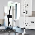 thumbnail image 6 of White Dual LCD Monitor Desk Mount Stand, Stacked Vertical 2 Screens up to 34", 6 of 8