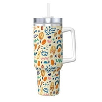 KLL Peanuts 8 Print 40oz Stainless Steel Insulated Car Cup Coffee Mug with Spillproof Lid - Keep Your Drink Hot or Cold on the Go