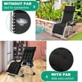 thumbnail image 5 of Ficisog Zero Gravity Chair with Side Table, Outdoor Padded Lounge Chair Supports up to 440lbs,Black, 5 of 11