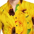 thumbnail image 2 of Camisas de verano con estampado de girasol para hombre, camisas de manga corta, ropa informal diaria, camisas para hacer ejercicio al aire libre, 2 of 5