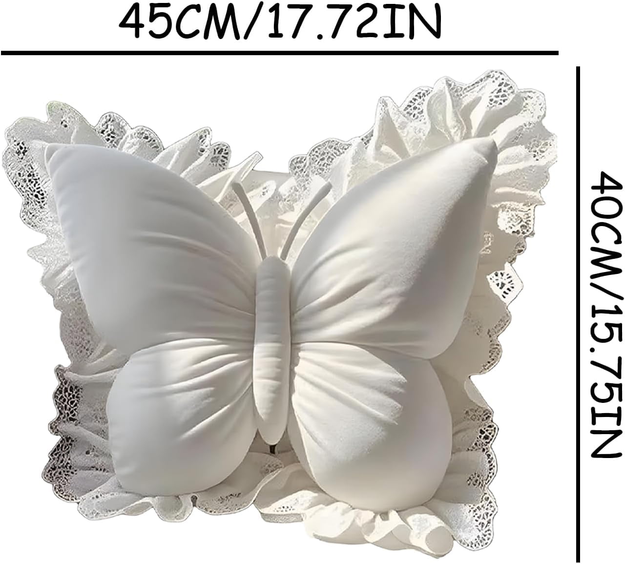 Butterfly Pillow - Butterfly Shaped Throw Pillow, Butterflies Stuffed Seat Cushion | Butterflies Throw Pillows for Baby Birthday Christmas Stocking Stuffers Sofa Bed Couch Desk Girls Kids Adults