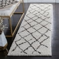 thumbnail image 3 of SAFAVIEH Berber Santana Geometric Shag Area Rug, Cream/Brown, 5'1" x 7'6", 3 of 10