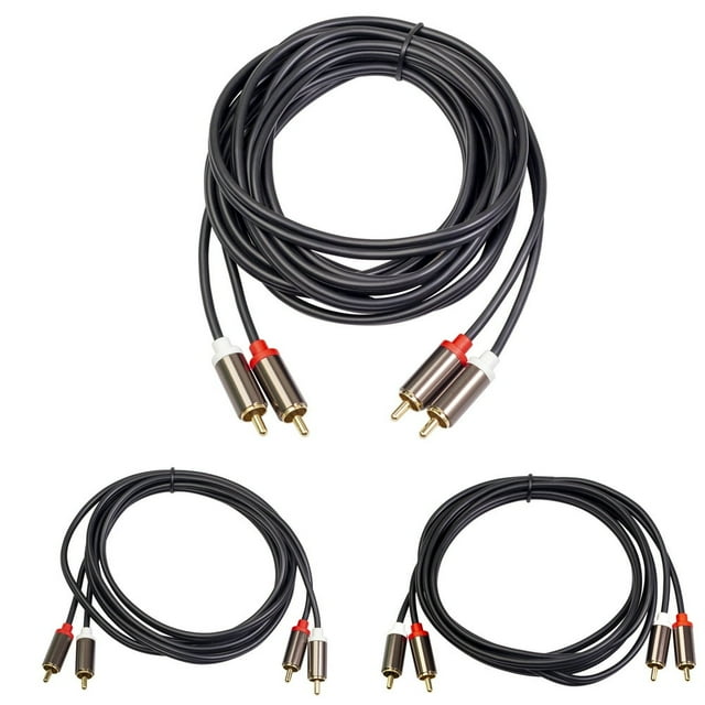 3660B 2RCA to 2RCA Male to Male Lotus Cable AV Four-head Amplifier Audio Line