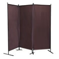 thumbnail image 2 of Topcobe 3-Panel Freestanding Privacy Screen for Study Balcony, 6 Ft Tall Modern Room Divider for Bedroom Living Room Dining Room, Portable Trifold Wall Divider for Home Office, Brown, 2 of 10