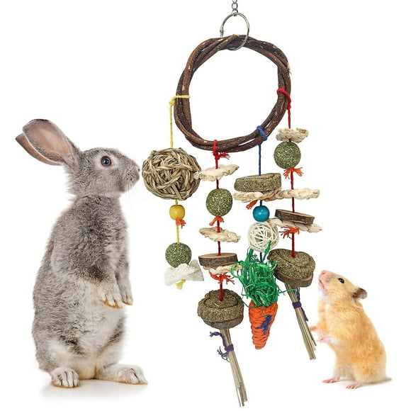 Hamster Rabbit Chewing Toy Rabbit Tooth Molar Toy Hanging Gnawing Molar Landscape Decoration
