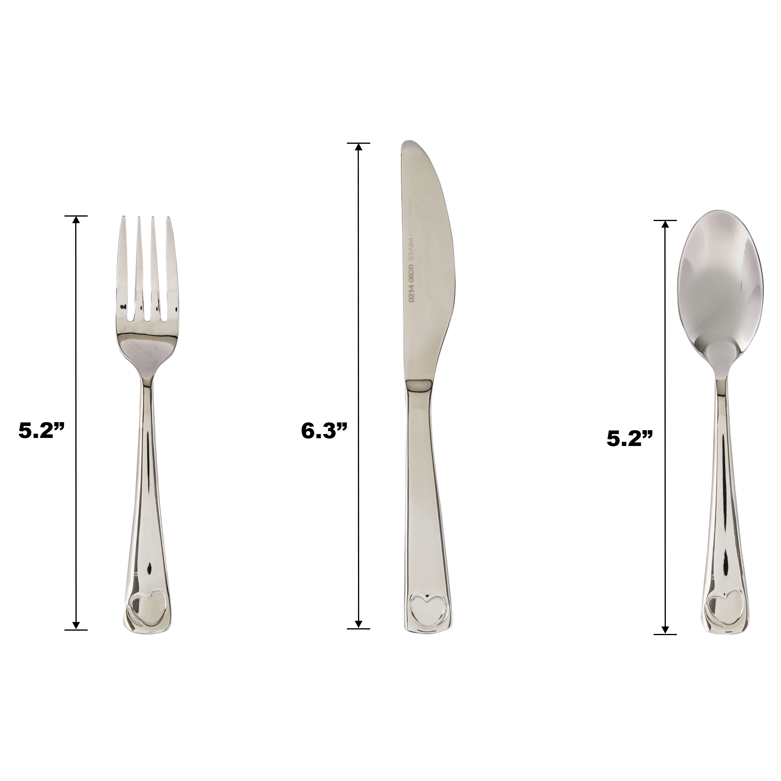 Cubiertos de Acero Inoxidable Premium para Niños Pequeños de Parent's Choice, Vajilla Plateada, Set de 3 Piezas 4