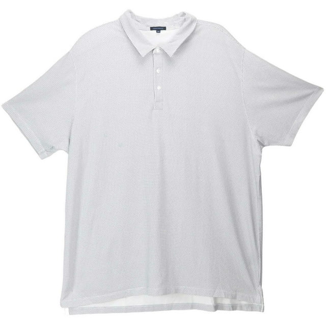 Patrick Assaraf Chemise Polo Habillée pour Homme en Coton Pima Extensible à Motif Quadrillé Tacheté - S