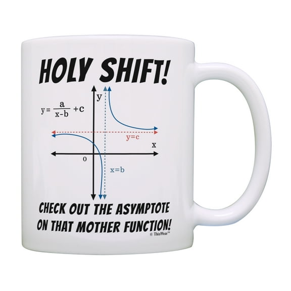 ThisWear Math Gifts Holy Shift Check the Asymptote Math Nerd Gifts Math Lover Mug Coffee Mug