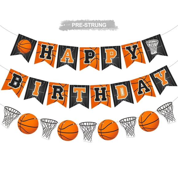 Carteles de feliz cumpleaños RICHHHA para decoraciones para fiestas de baloncesto