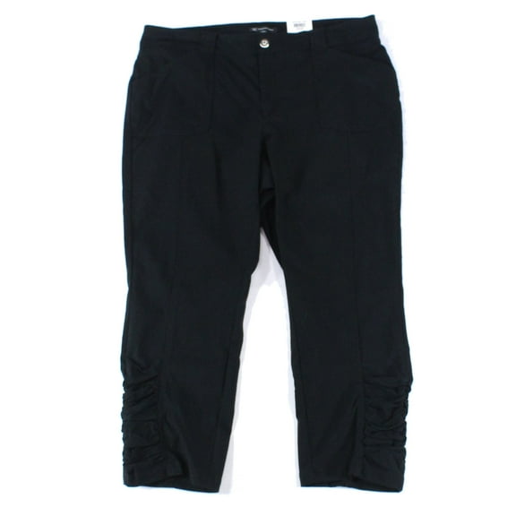 Womens Pants Plus Skinny Cropped Mid-Rise Stretch 16W