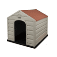 thumbnail image 3 of Casa para perro de Plástico para exterior con Techo Lab.G Beige, Café, 3 of 5