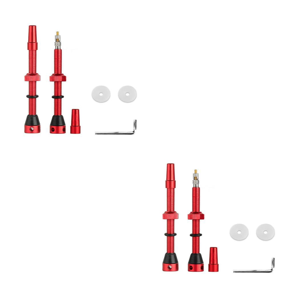 Rallonge Valve Presta 60mm - 2 Pièces, Alliage Alu, Pour Vélo Route/VTT - Couleurs Or, Rouge, Bleu, Noir, Argent