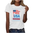 thumbnail image 2 of Womens American Flag Shirt 4th of July Shirts USA Patriotic Tee Tops, 2 of 6
