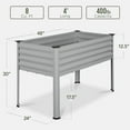 thumbnail image 2 of WSSYzyzf 48x24x30in Galvanized Raised Garden Bed, Metal Elevated Planter Box, Vegetable Garden for Backyard, Patio, Balcony - Moonlight Gray, 2 of 15