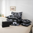 thumbnail image 6 of Feelyou Grey Camo Abstract Bedding Comforter Set 7pcs, Pixel Grid Miners Full Bedding Set, 6 of 8