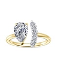 thumbnail image 1 of 0.70 Carat Excellent Pear Cut Real Diamond New Design Solitaire Ring for Wedding Solid 18K Yellow Gold Size 11, 1 of 8
