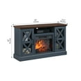 thumbnail image 5 of Mainstays Farmhouse Fireplace TV Stand for TVs up to 55", Navy/Walnut Finish, 5 of 9