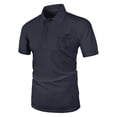 thumbnail image 3 of ShomPort Men's Work Shirts Short Sleeve Collared Textured Stretchy Quick Dry Casual Golf Shirt, 3 of 5