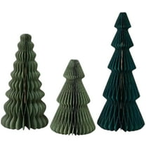 3Pcs Honeycomb Paper Christmas Tree Reusable Christmas Decorations Table Home Decor Paper Indoor Xmas Trees For Christmas Birthday New Year Party