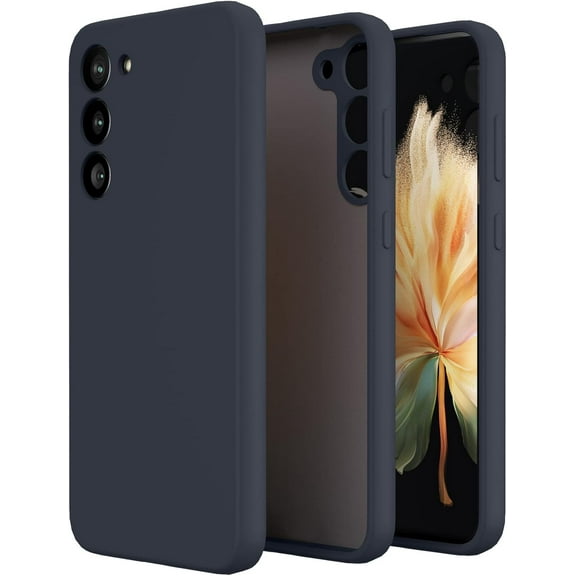 Slim Liquid Silicone Case for Galaxy S23, with Scratch-Resistant Microfiber Lining Anti-Slip and Shock Absorption Soft Silicone Protective Case for Samsung Galaxy S23 5G 6.1 inch 2023 Gray