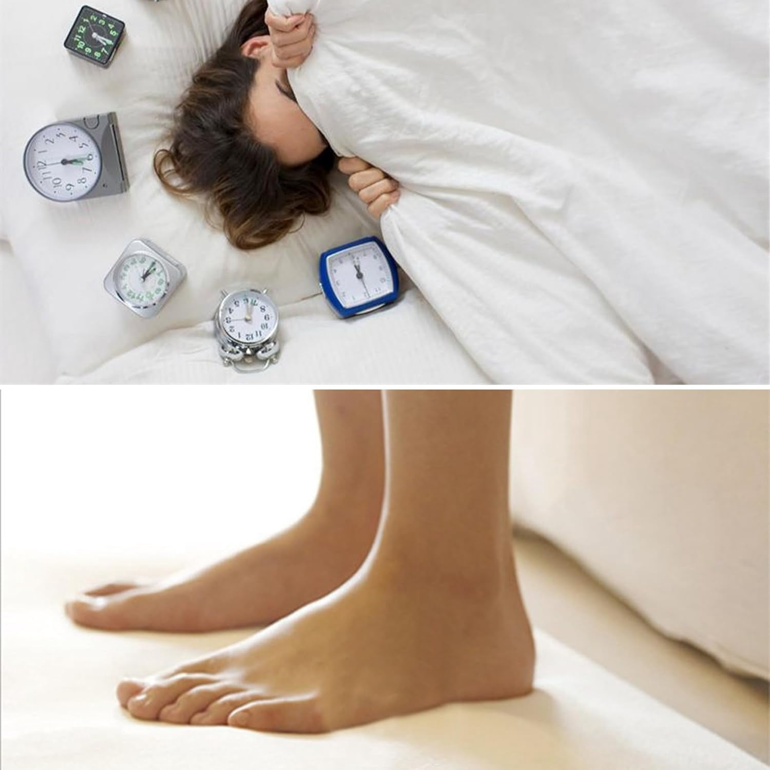 Heavy Sleepers Alarm Clock Mat: Stand On Pressure Sensitive Alarm Clock, Smart Alarm Clock Mat, Creative Carpet Electronic Digital Alarm Clock, Battery Operated, for Modern Home, Kids, Teens, Adults
