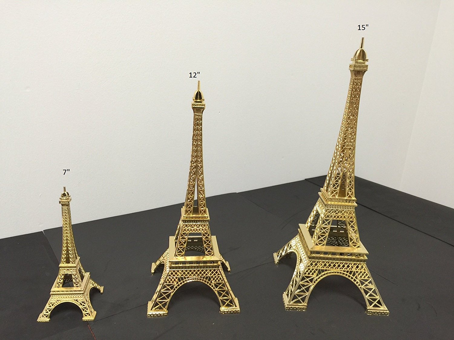 Craft and Party, Metal Eiffel Tower Centerpiece Decoration (Large, Gold