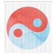 thumbnail image 3 of Ambesonne Ying Yang Shower Curtain, Watercolor, 69"Wx84"L, Red Blue White, 3 of 5