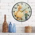 thumbnail image 6 of Oversized Yellow Duck Wall Clock Modern Decor Acrylic Clock Golden Hands 11.9in, 6 of 12