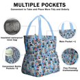 thumbnail image 3 of German Shorthaired Pointer Dog and Flower Drawstring Lunch Bag Women - Drawstring Lunch Bag Insulated for Work Office - Stain-Resistant Large Lunchbags for Women with Multi-Pockets, 3 of 6