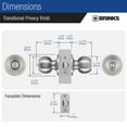 thumbnail image 4 of BRINKS  Transitional Privacy Locking Interior Ball Door Knob, Matte Black - Designed for Traditional and Transitional Homes and Blends Seamlessly with Interior Dcor E2435-122, 4 of 7