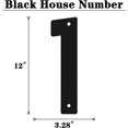 thumbnail image 2 of 12 Inch Modern Metal House Numbers, Metal Letter, Black Door Number, Metal Mailbox Numbers and Letters, Metal House Address Letters and Numbers for Outside Signs (1), 2 of 8