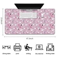 thumbnail image 5 of Long Mouse Pads for Desk,Pink Cartoon Unicorn Heart Pattern Desk Mats on Top Of Desks, Desk Mouse Pad Extra Large with 3mm Non-Slip Base and Stitched Edge for Gaming,Office,Work,Home 47.3"x23.6", 5 of 6
