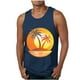 thumbnail image 1 of Camiseta sin mangas de cuello redondo para hombre, informal, a la moda, sin mangas, con estampado, blusa deportiva de cuello redondo para hombre, 1 of 4