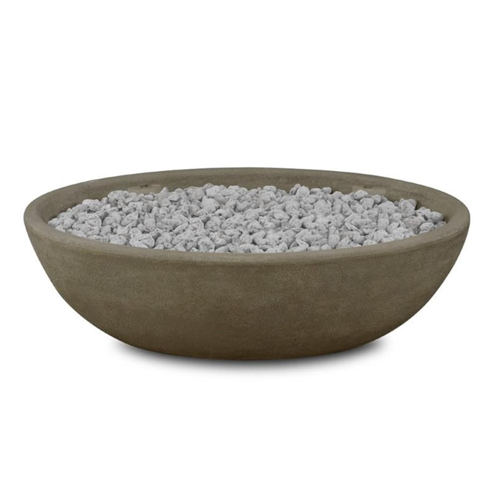Bowery Hill Contemporary Oval Propane Fire Bowl in Glacier Gray