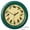 Green, variant on Clockswise 12" Round Decorative Singing Bird Wall Clock Battery-Operated with Wild Nature Sounds Hourly Chime and Non-Ticking for Home Office Kitchen Dining Bedroom Classroom and Living Spaces, Green