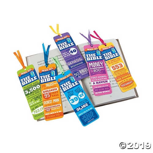 Facts Of The Bible Bookmark Assortment Stationery 24 Pieces