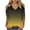 Yellow, variant on biudgviw Dressy Casual Tops for Women Soft V Neck 3/4 Sleeve Fall Fashion Printed Shirts Slim Cold-Shoulder Going out Blouses
