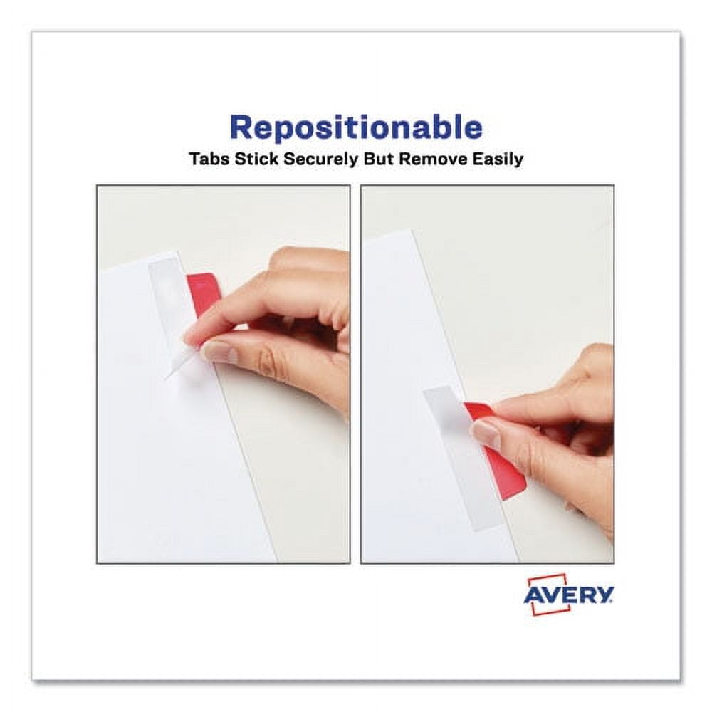 Ultra Tabs Repositionable Tabs, Margin Tabs: 2.5" x 1", 1/5-Cut, Assorted Colors, 48/Pack | Bundle of 10 Packs