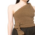 thumbnail image 2 of Women One Shoulder Backless Crop Top Sleeveless Strappy Open Back Cami Tank Tops, 2 of 6