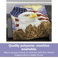 thumbnail image 3 of American Eagle Fleece Blanket for Bed, 50" x 60" Eagle Fleece Throw Blanket for Men, Women and Kids - Super Soft Plush Eagle Blanket Throw Print Blanket for Eagle Lovers, 3 of 5